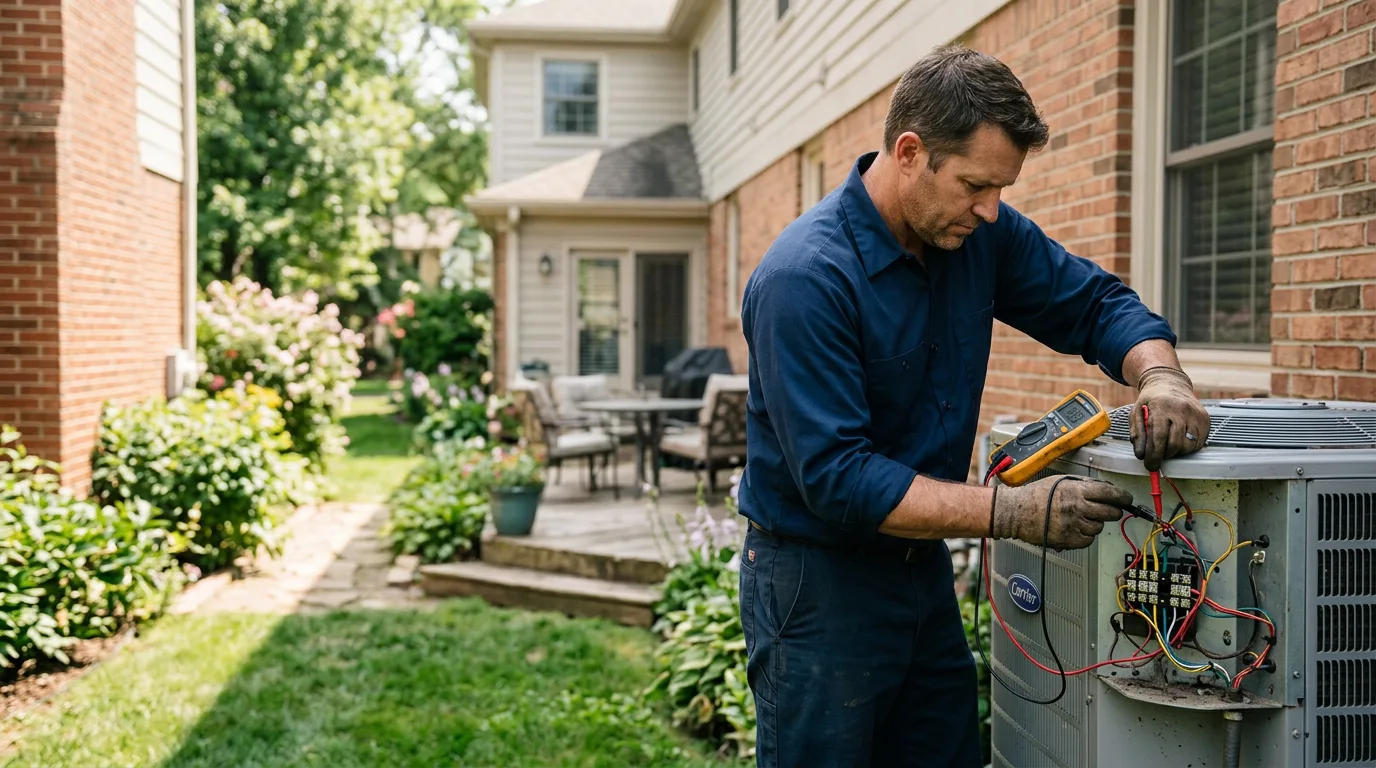 HVAC technician working near Nash, OK